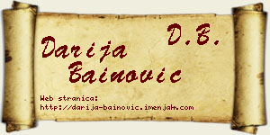 Darija Bainović vizit kartica